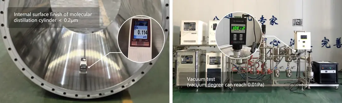 Surface finish and vacuum degree Surface finish and vacuum degree