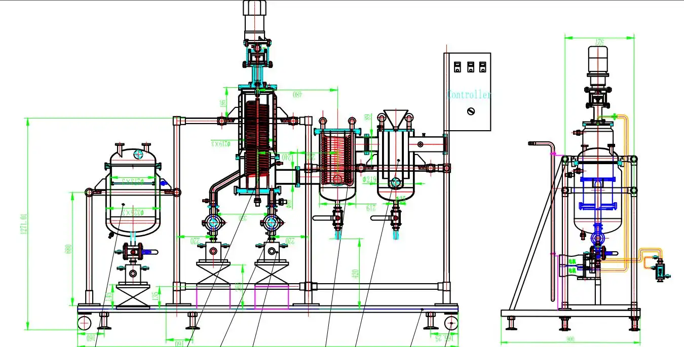 Short Path Wiped Film Distillation