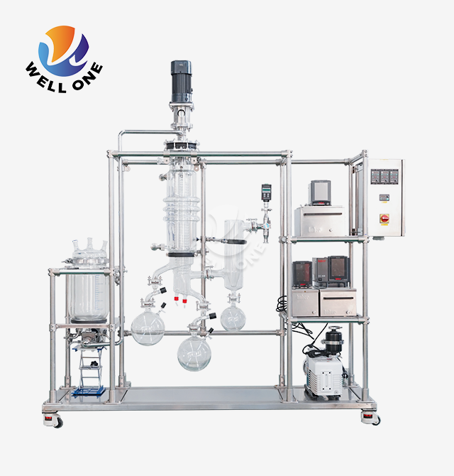 Distillation à film essuyé sur verre